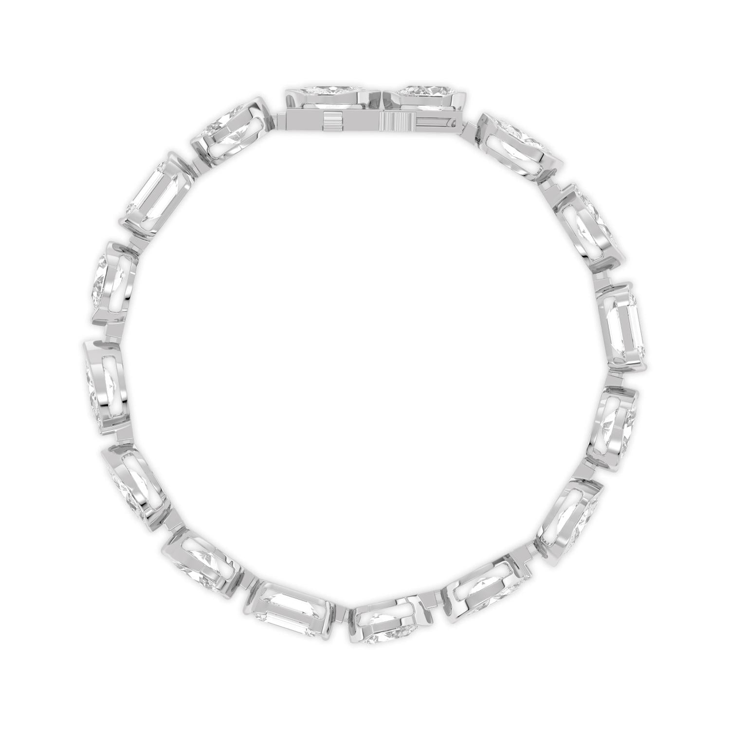 16.50ct Lab Diamond Bracelet - white gold product image 4