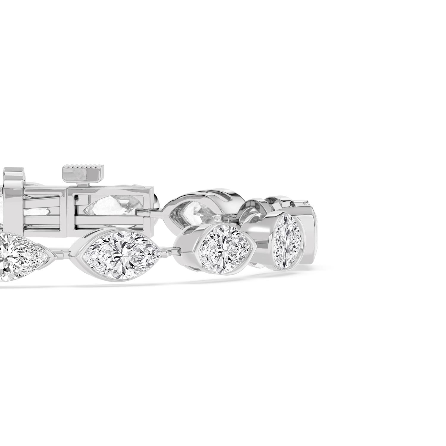 16.50ct Lab Diamond Bracelet - white gold product image 5