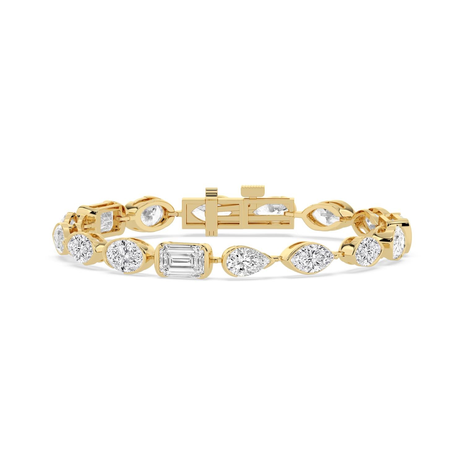 16.50ct Lab Diamond Bracelet in Yellow Gold - product image 1