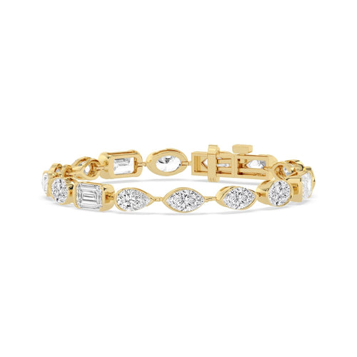 16.50ct Lab Diamond Bracelet - yellow gold product image 3