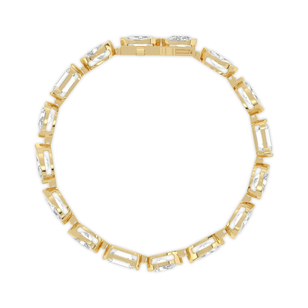 16.50ct Lab Diamond Bracelet - yellow gold product image 4