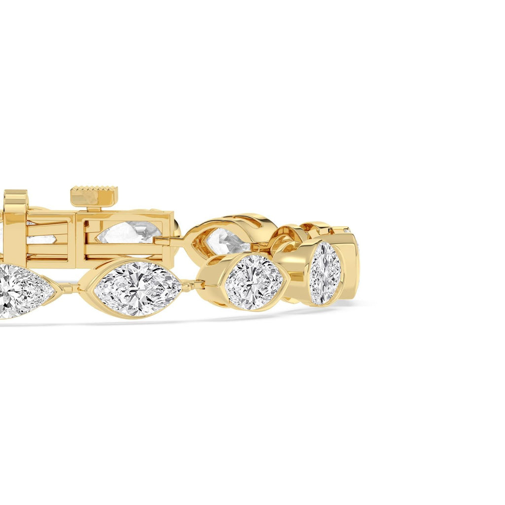 16.50ct Lab Diamond Bracelet - yellow gold product image 5