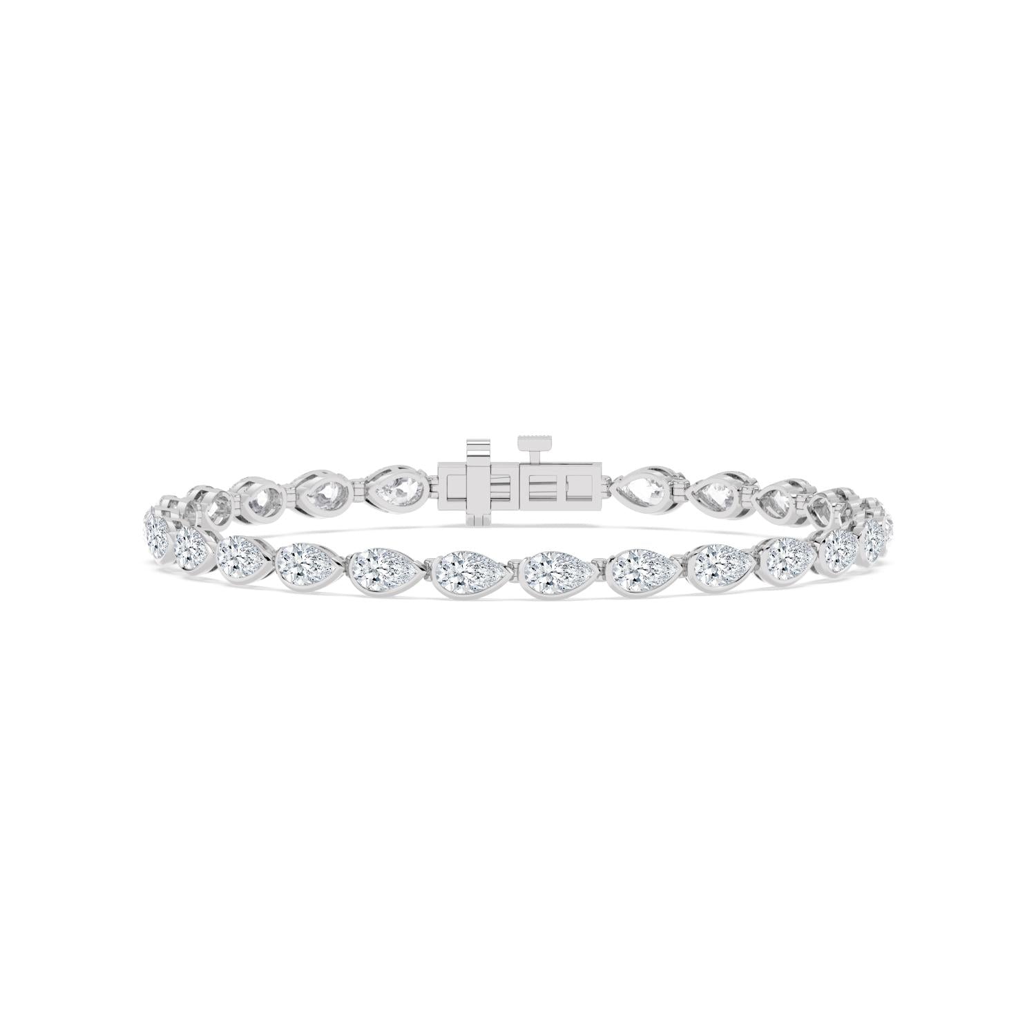 5.97ct Lab Diamond Bracelet - white gold product image 1
