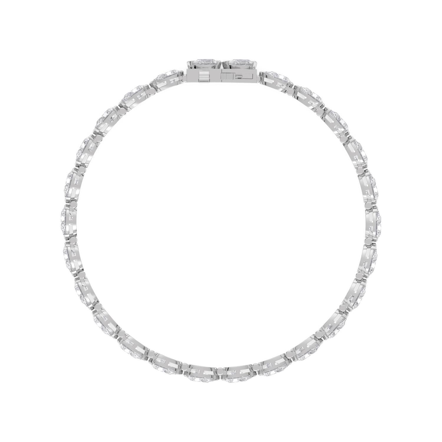 5.97ct Lab Diamond Bracelet - white gold product image 4