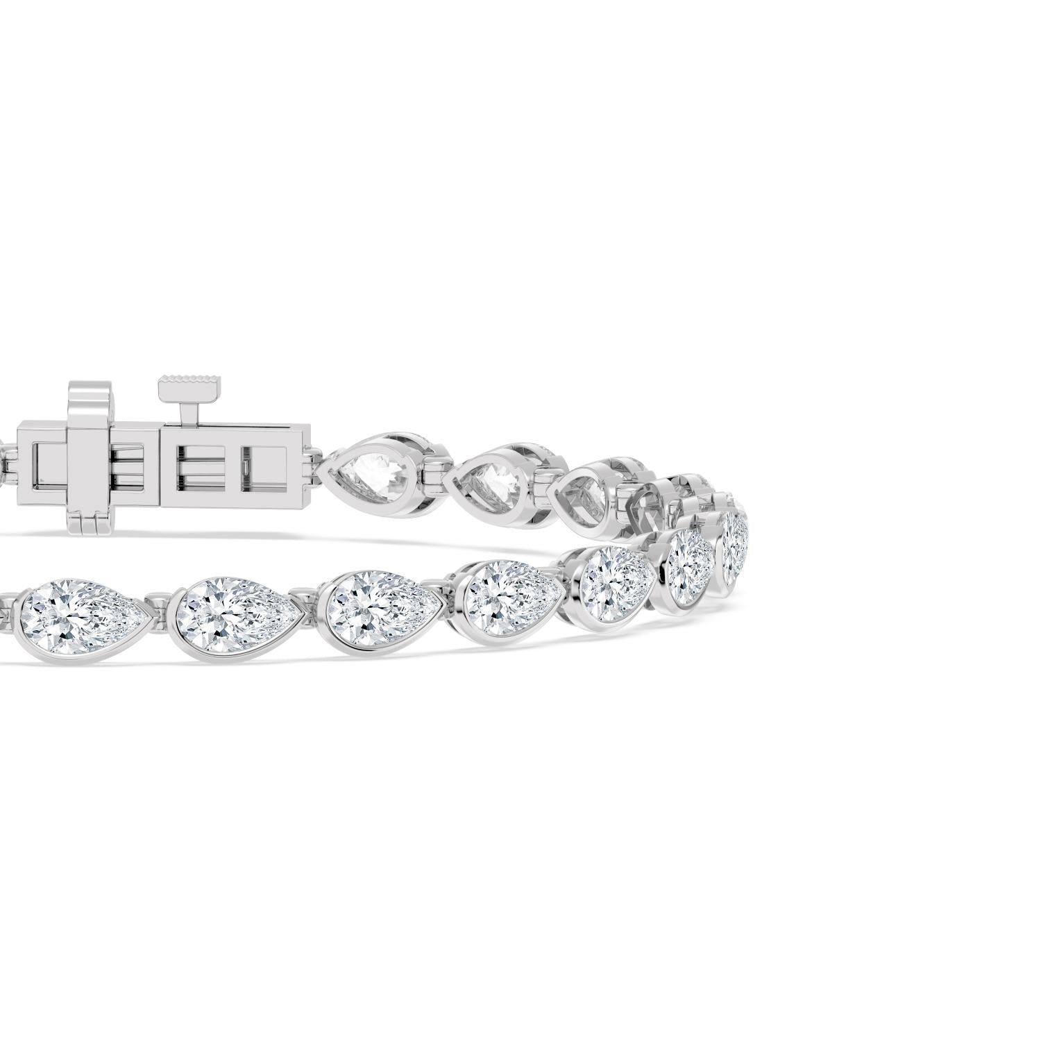 5.97ct Lab Diamond Bracelet - white gold product image 5