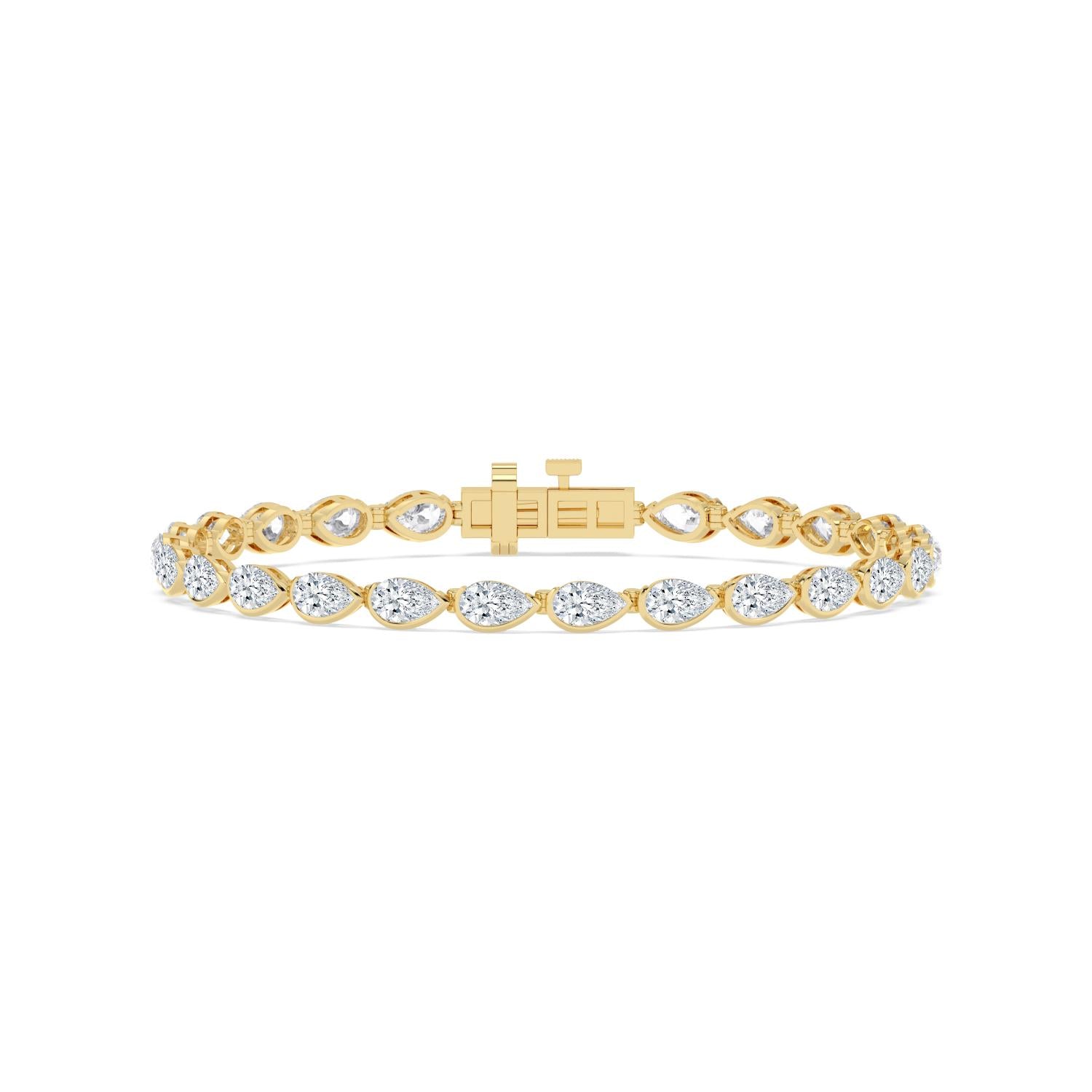 5.97ct Lab Diamond Bracelet in Yellow Gold - product image 1