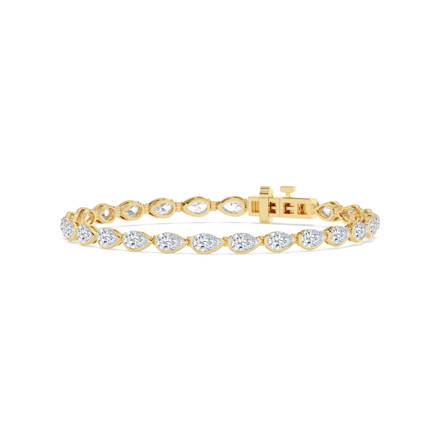 5.97ct Lab Diamond Bracelet - yellow gold product image 3