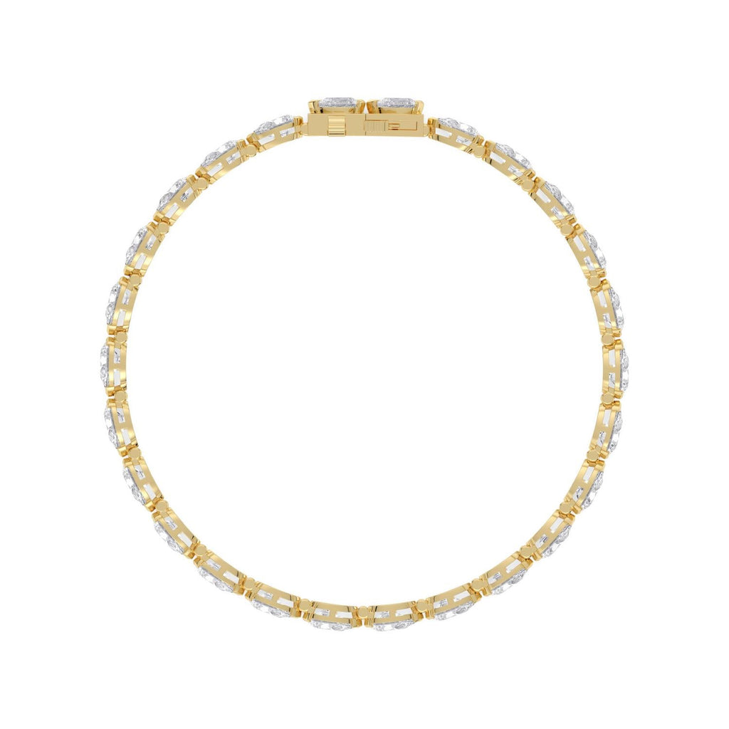 5.97ct Lab Diamond Bracelet - yellow gold product image 4