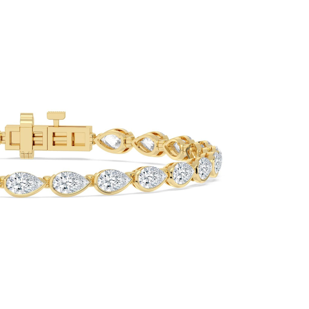 5.97ct Lab Diamond Bracelet - yellow gold product image 5