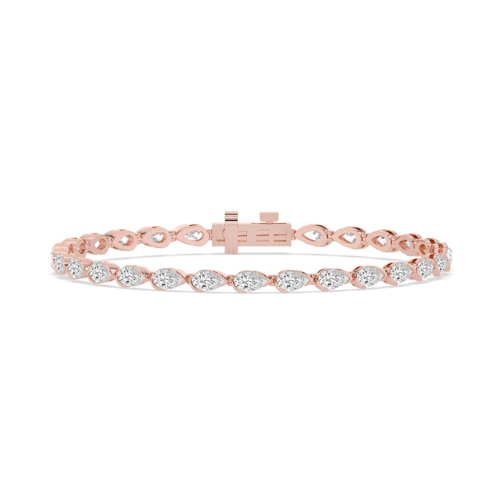 6.38ct Lab Diamond Bracelet - rose gold product image 1