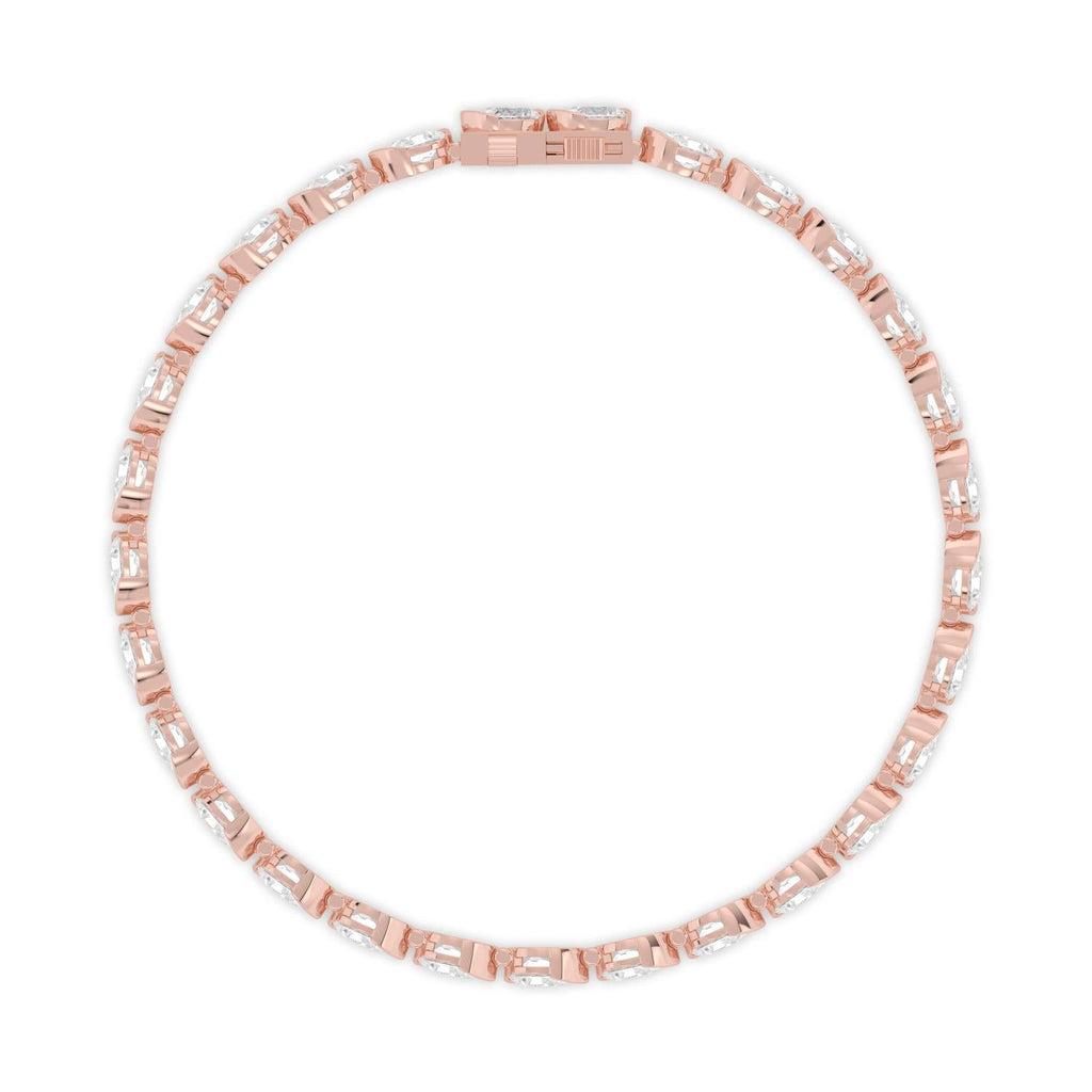 6.38ct Lab Diamond Bracelet - rose gold product image 4