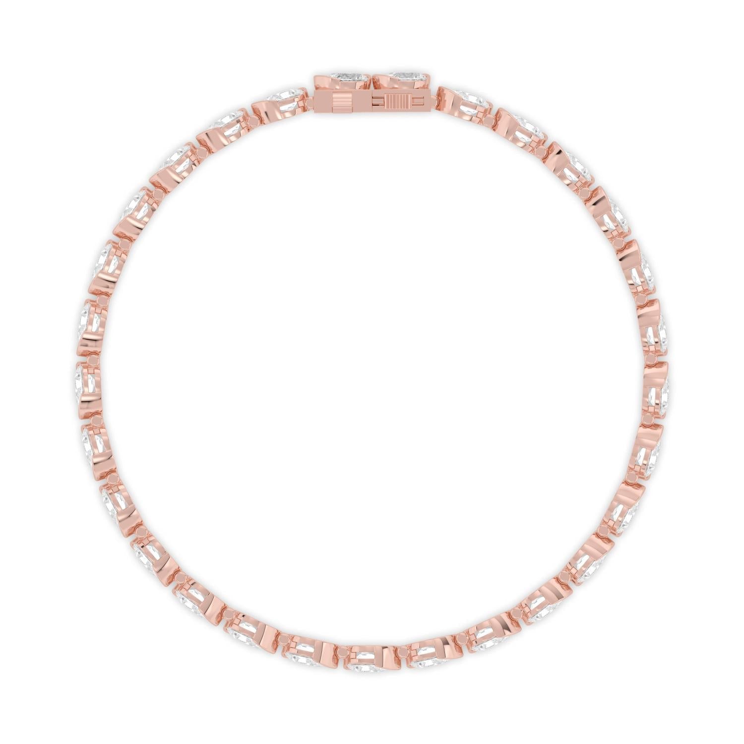 6.38ct Lab Diamond Bracelet - rose gold product image 4