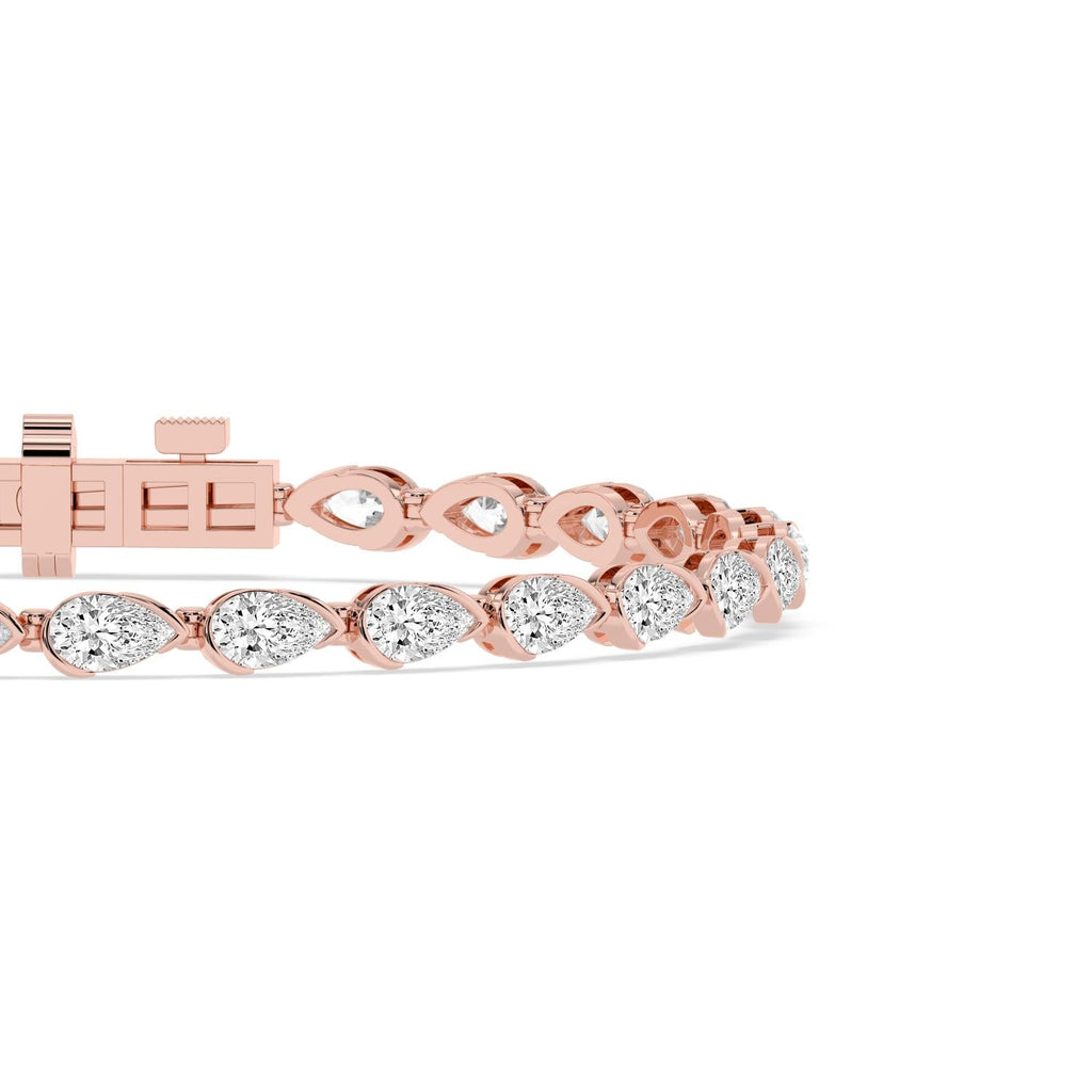 6.38ct Lab Diamond Bracelet - rose gold product image 5