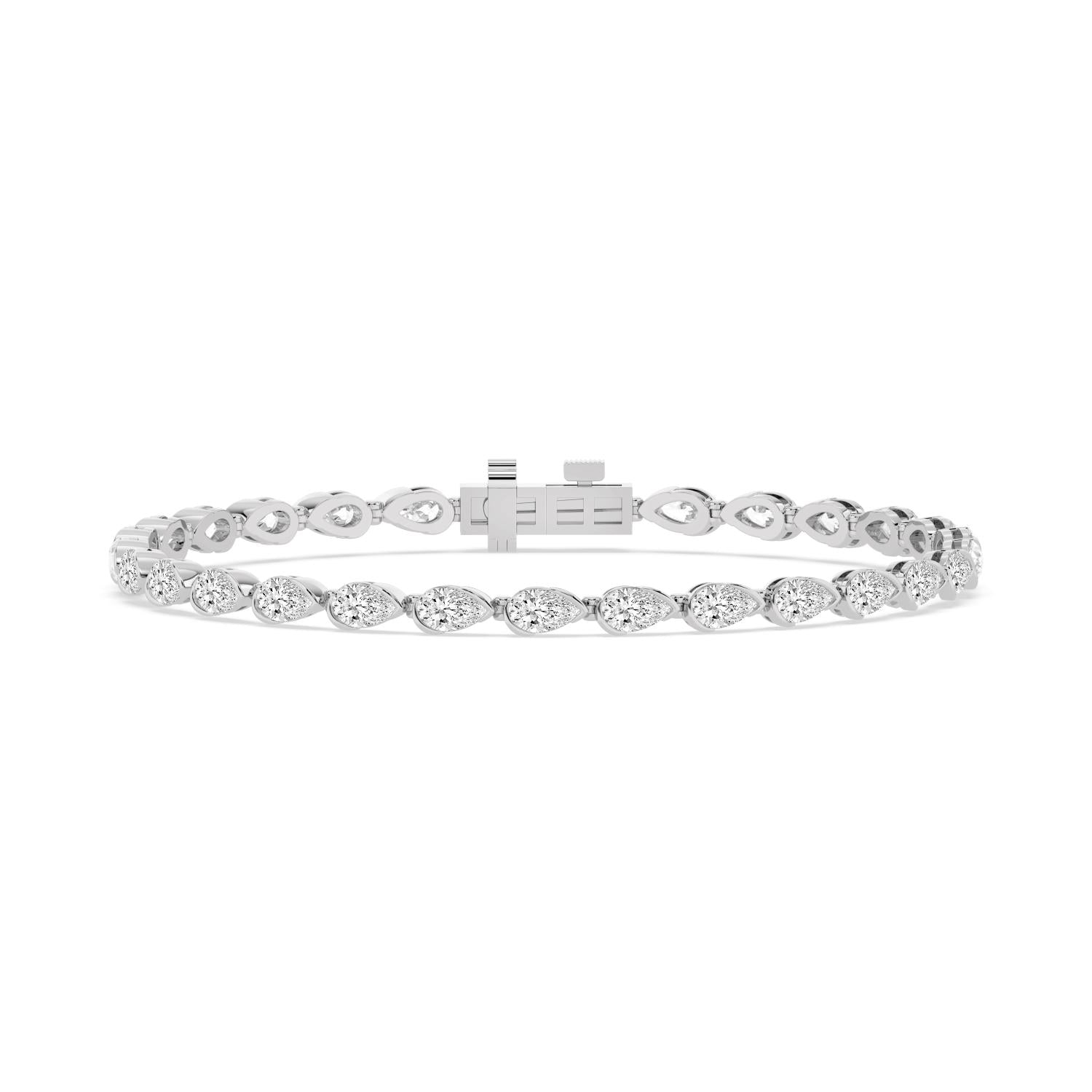 6.38ct Lab Diamond Bracelet - white gold product image 1