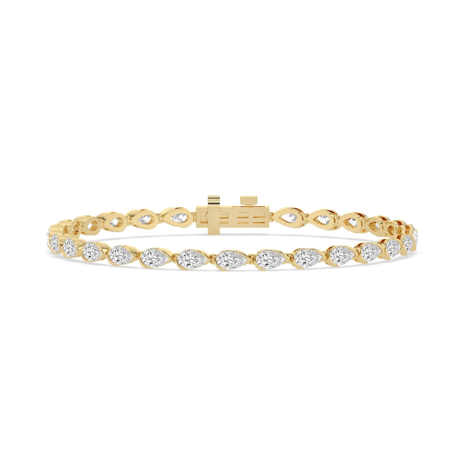 6.38ct Lab Diamond Bracelet in Yellow Gold - product image 1