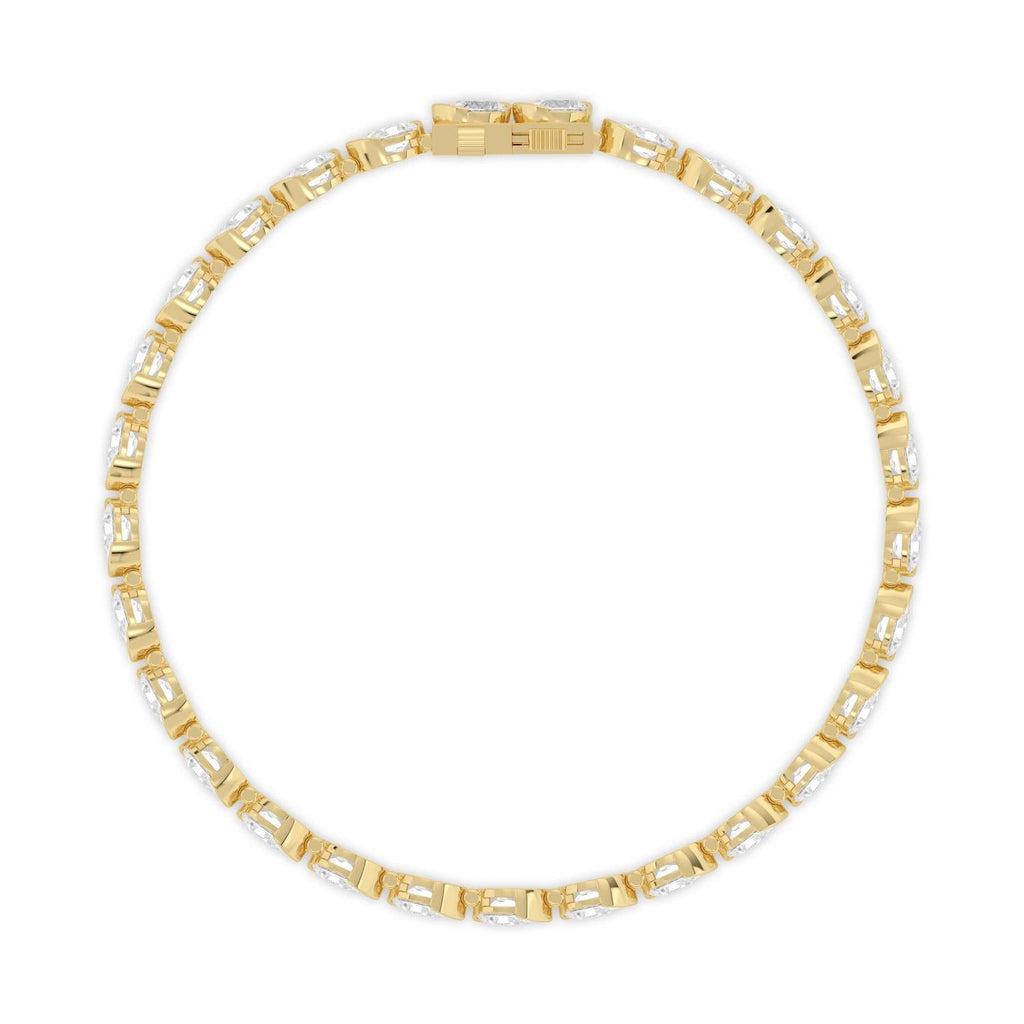 6.38ct Lab Diamond Bracelet - yellow gold product image 4