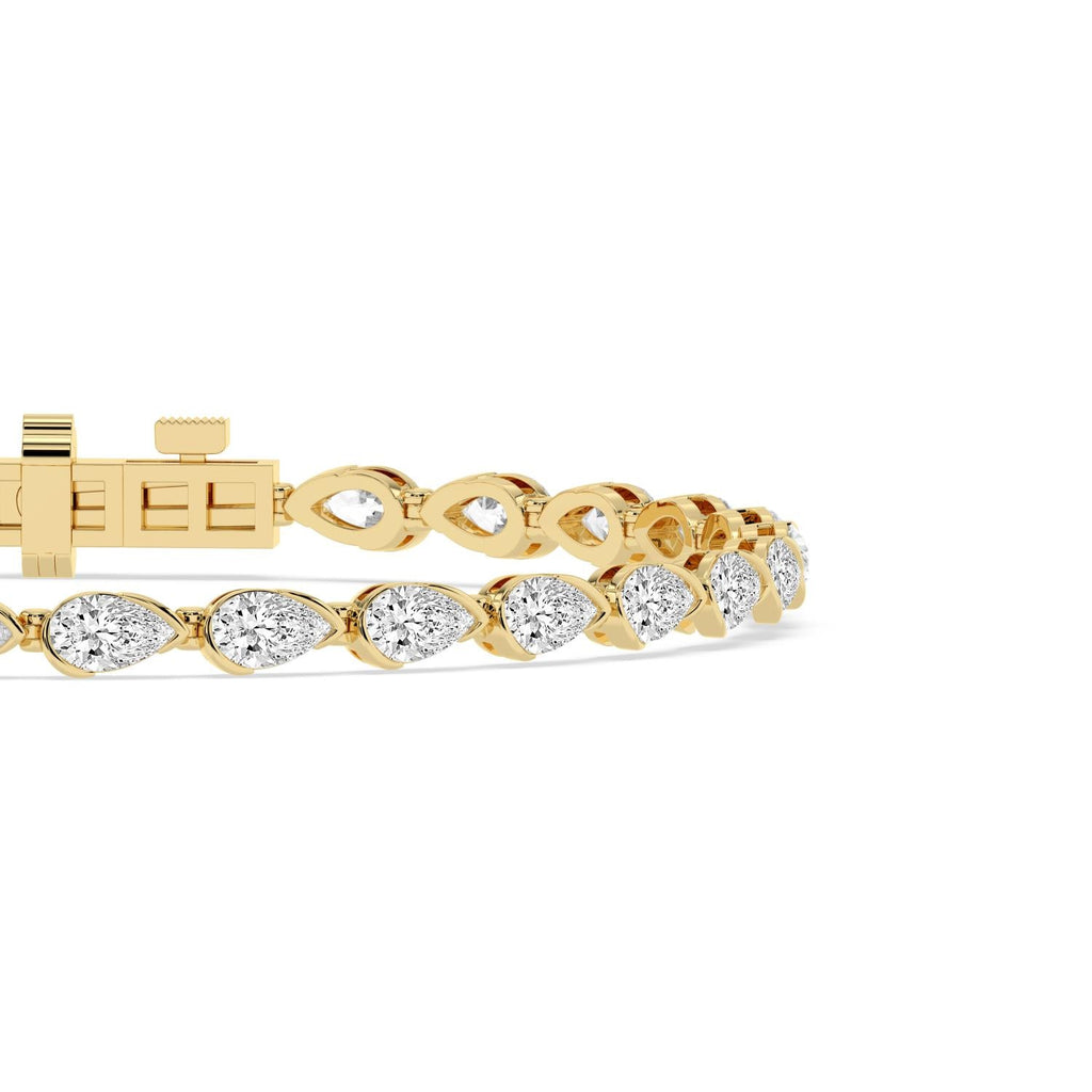 6.38ct Lab Diamond Bracelet - yellow gold product image 5
