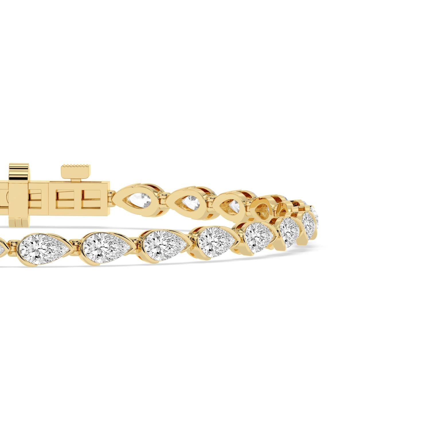 6.38ct Lab Diamond Bracelet - yellow gold product image 5