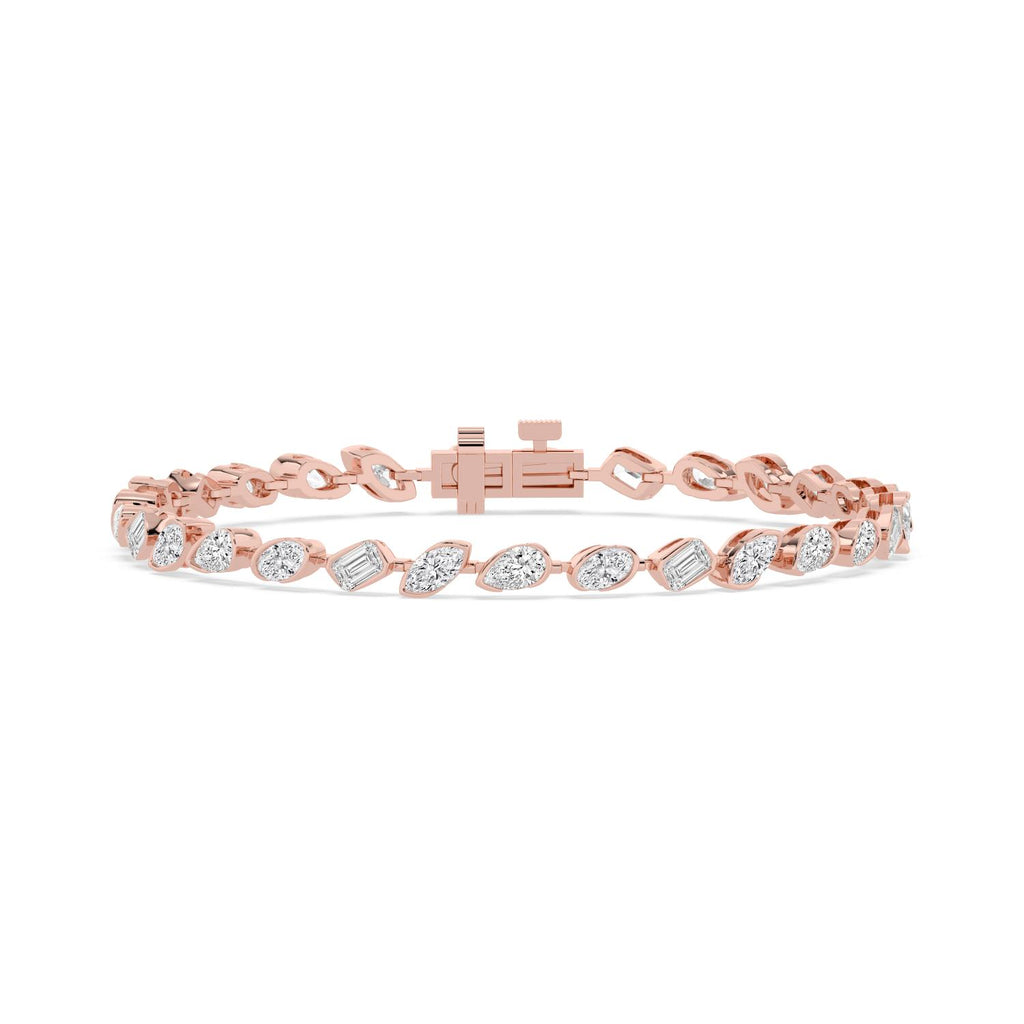 6.49ct Lab Diamond Bracelet - rose gold product image 1