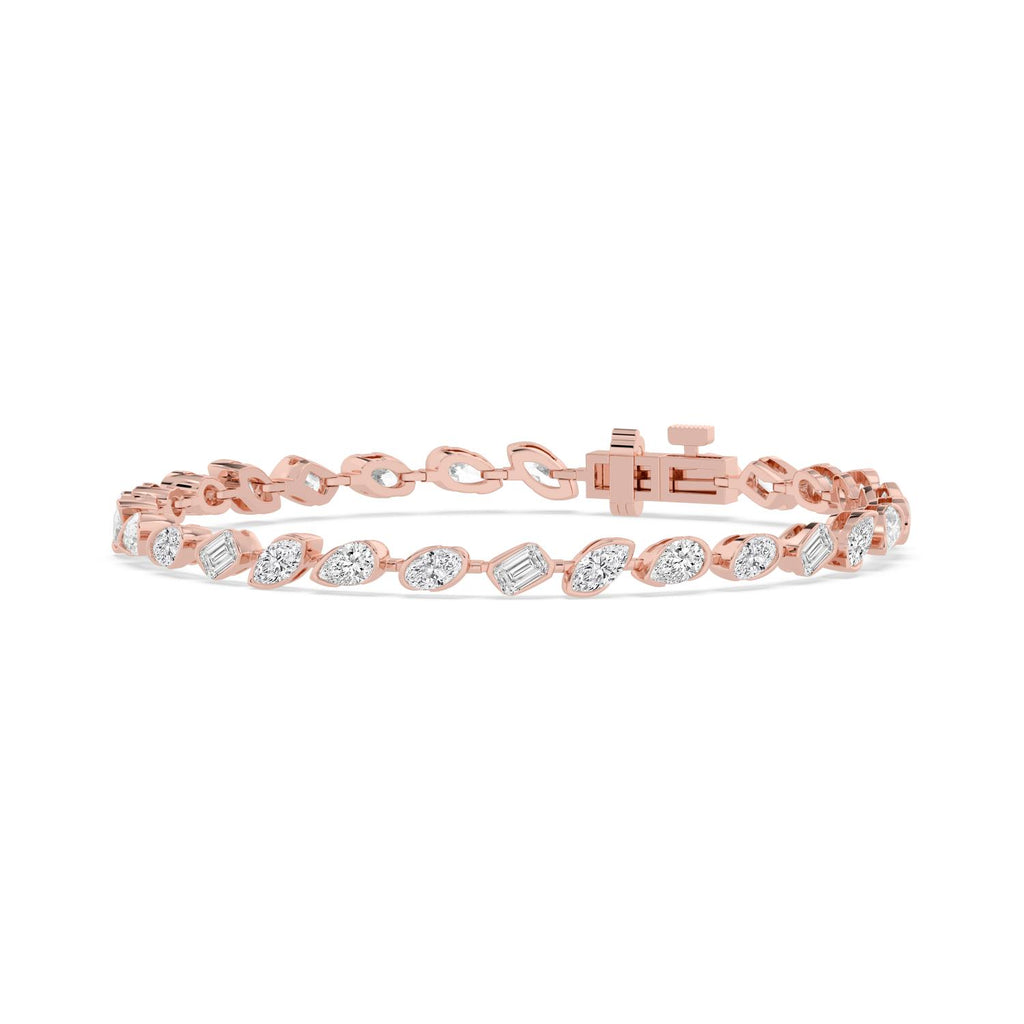 6.49ct Lab Diamond Bracelet - rose gold product image 3