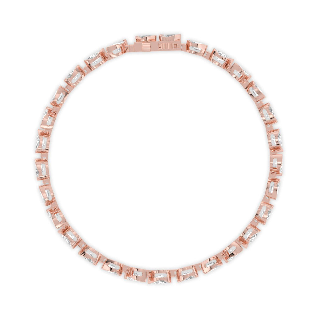6.49ct Lab Diamond Bracelet - rose gold product image 4