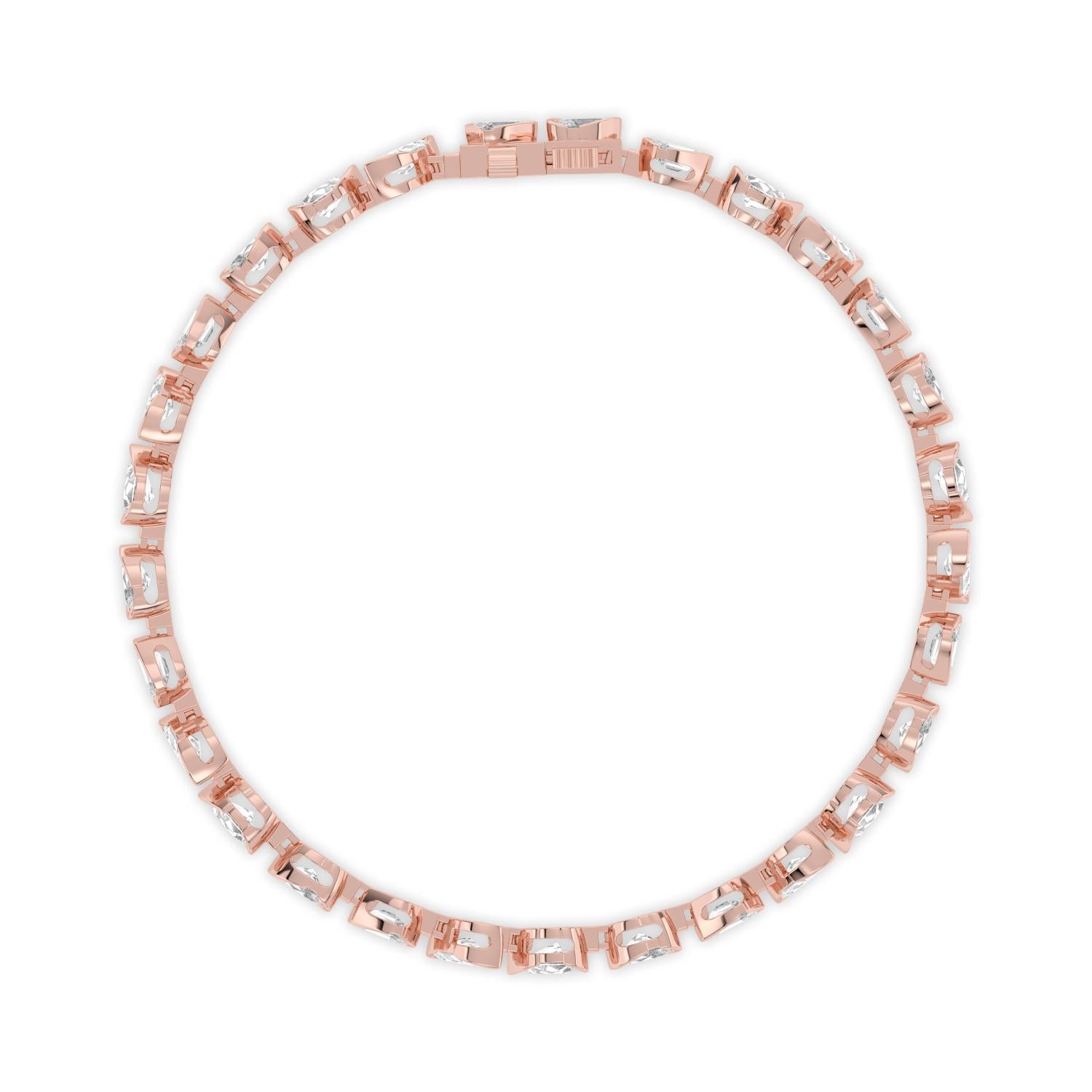 6.49ct Lab Diamond Bracelet - rose gold product image 4