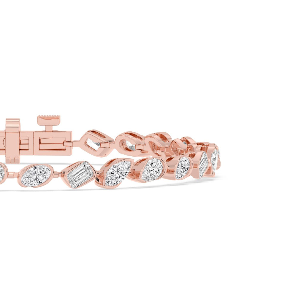 6.49ct Lab Diamond Bracelet - rose gold product image 5