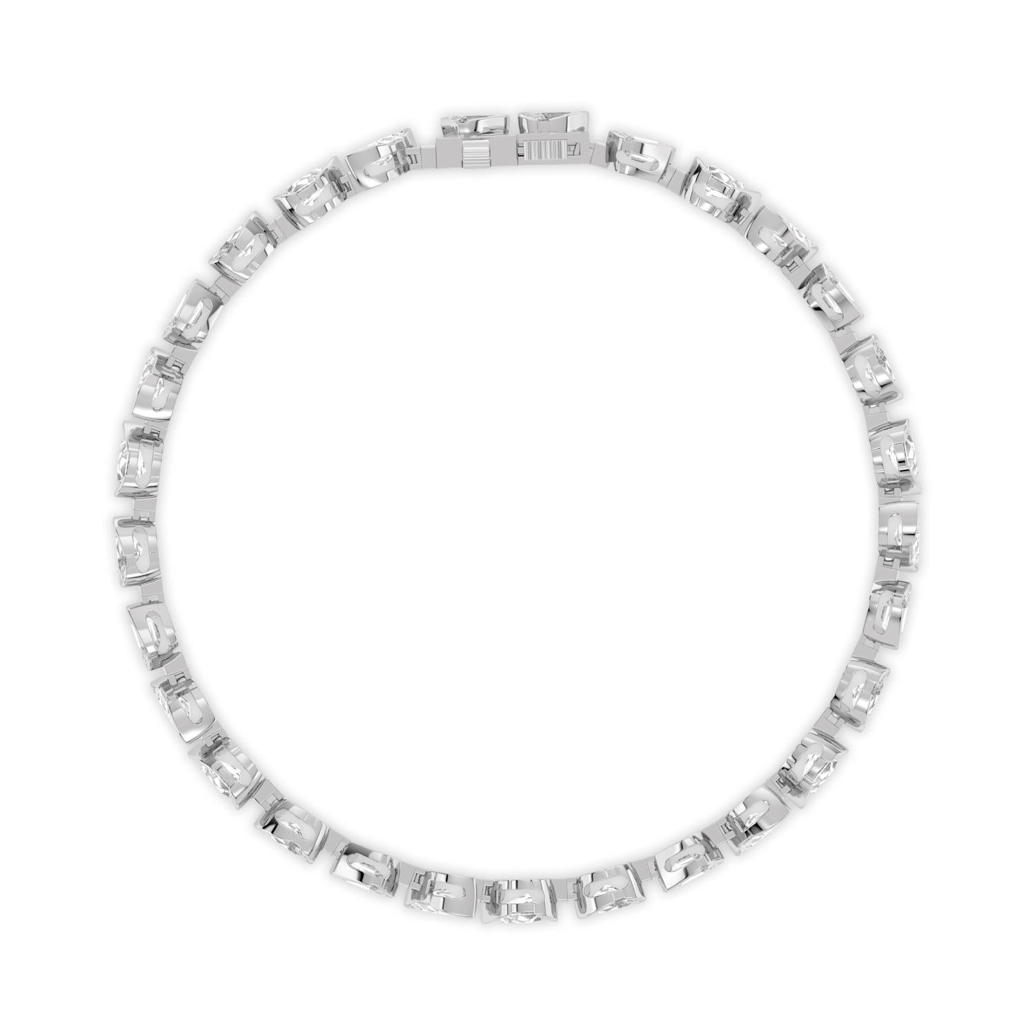 6.49ct Lab Diamond Bracelet - white gold product image 4