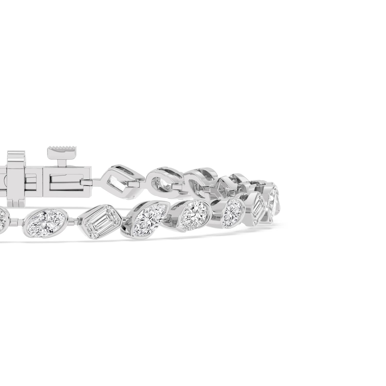 6.49ct Lab Diamond Bracelet - white gold product image 5