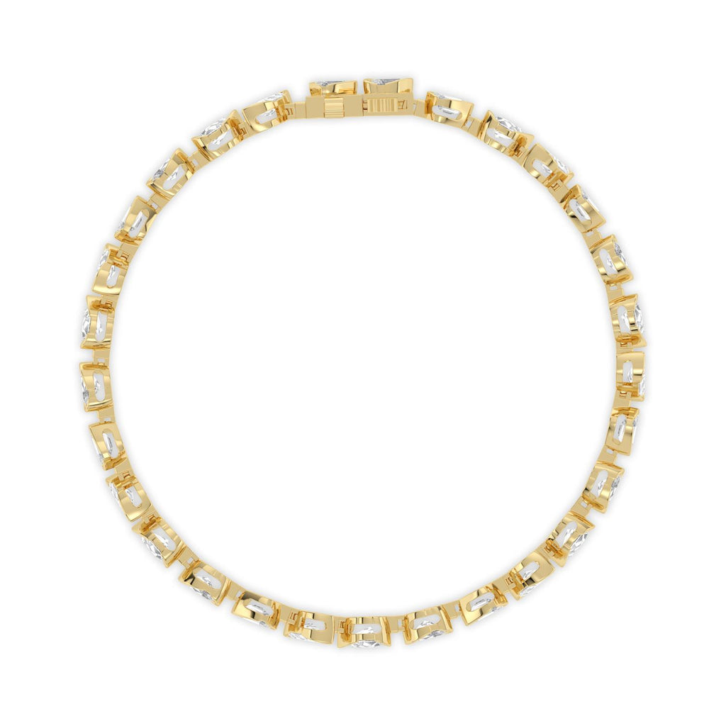6.49ct Lab Diamond Bracelet - yellow gold product image 4