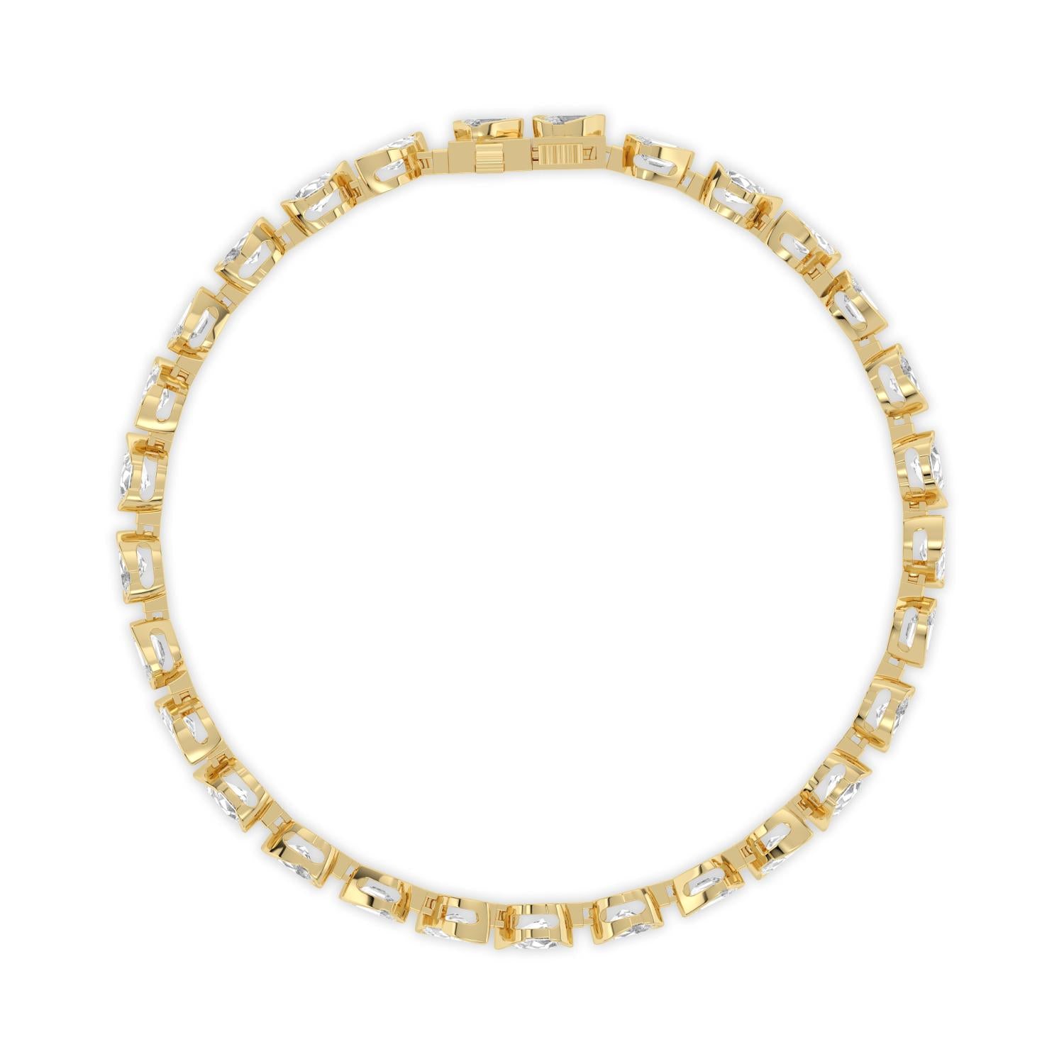 6.49ct Lab Diamond Bracelet - yellow gold product image 4