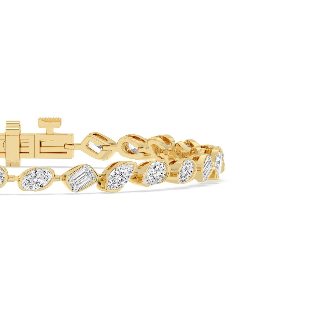 6.49ct Lab Diamond Bracelet - yellow gold product image 5