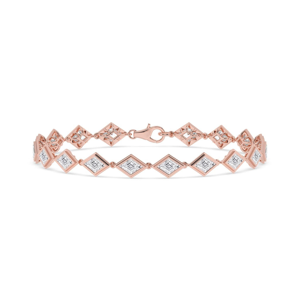 6.12ct Lab Diamond Bracelet - rose gold product image 1