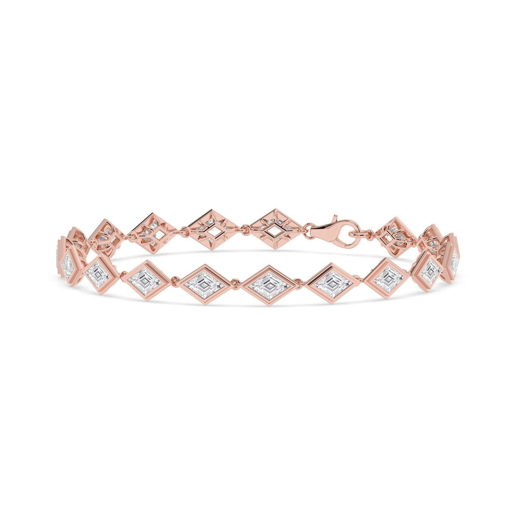 6.12ct Lab Diamond Bracelet - rose gold product image 3