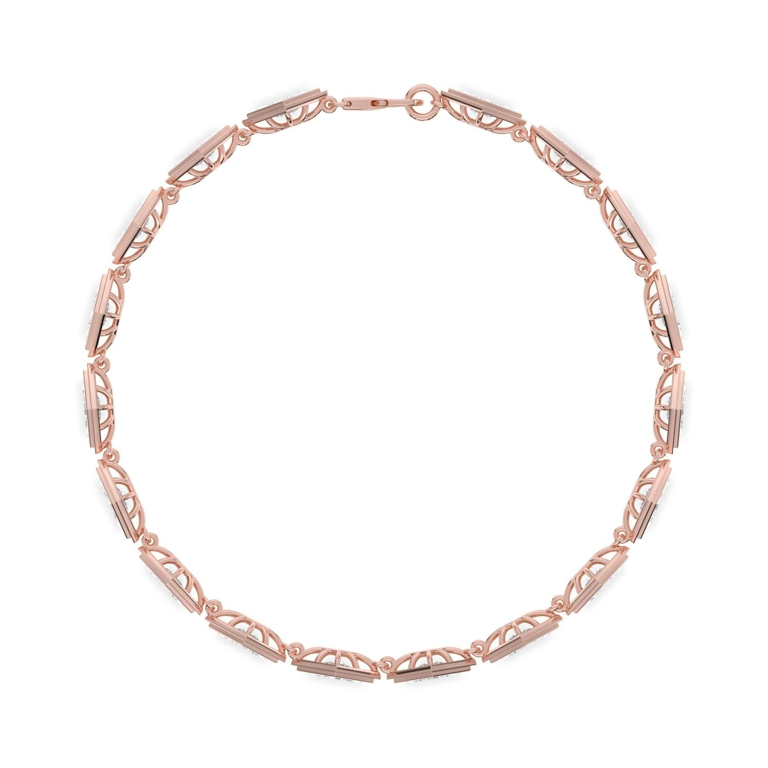 6.12ct Lab Diamond Bracelet - rose gold product image 4