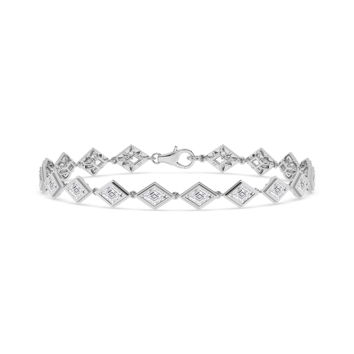 6.12ct Lab Diamond Bracelet - white gold product image 1