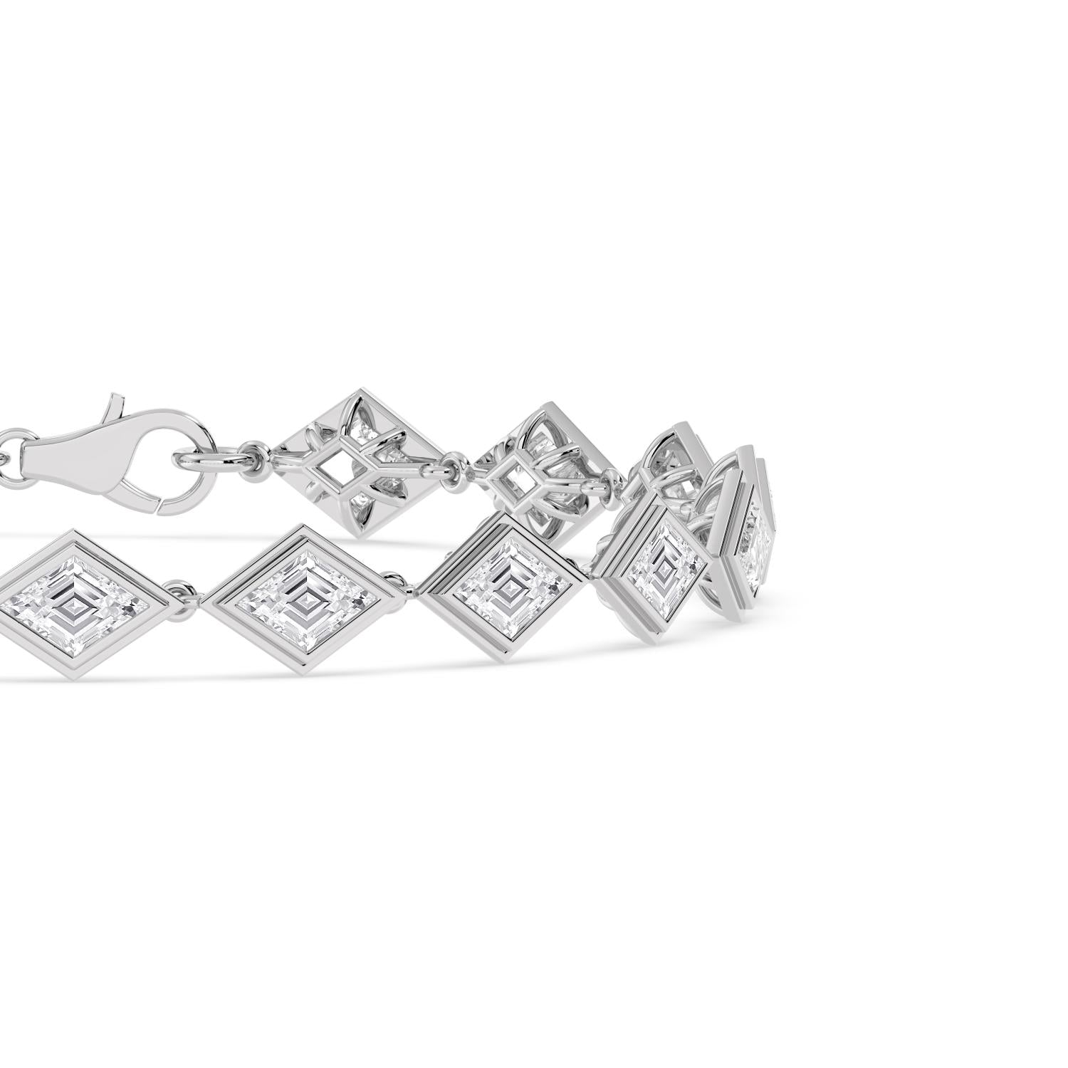 6.12ct Lab Diamond Bracelet - white gold product image 5