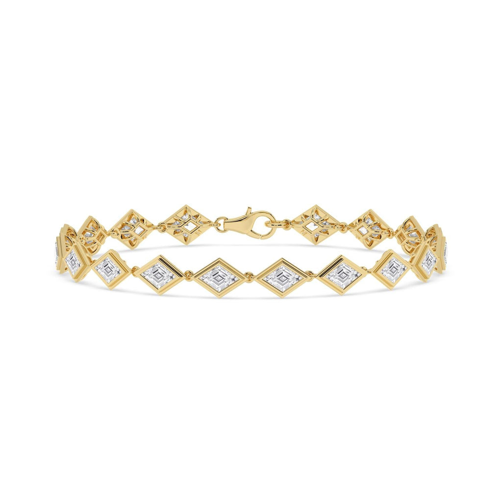 6.12ct Lab Diamond Bracelet in Yellow Gold - product image 1