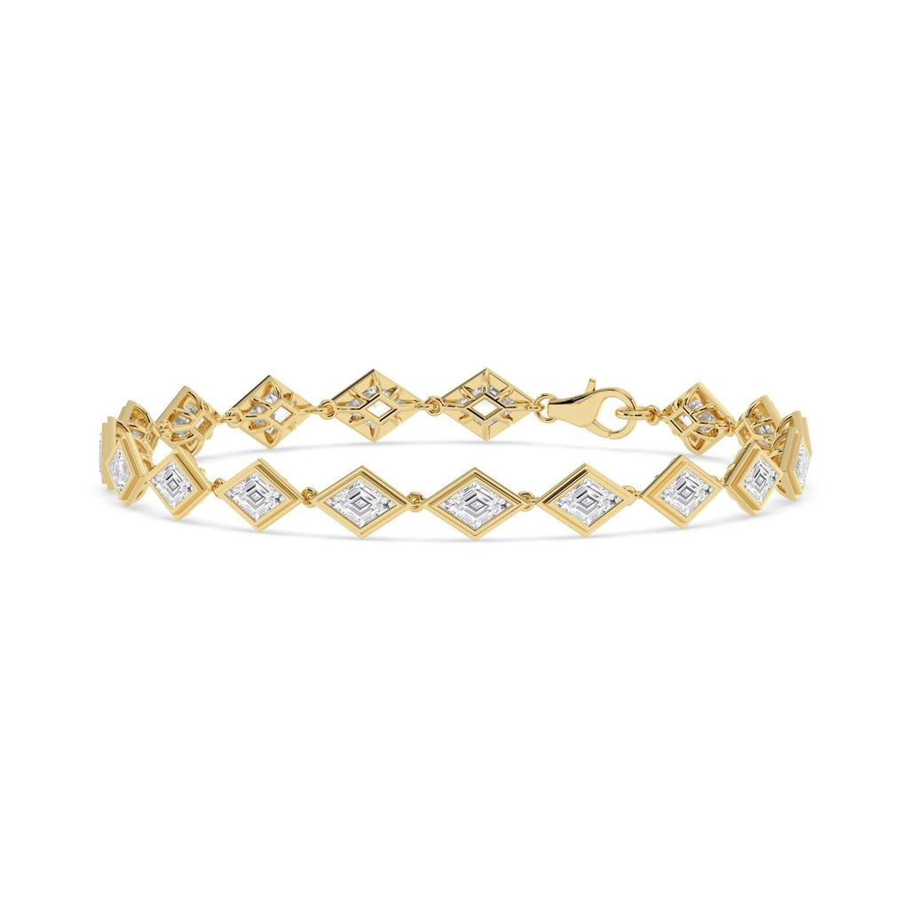 6.12ct Lab Diamond Bracelet - yellow gold product image 3