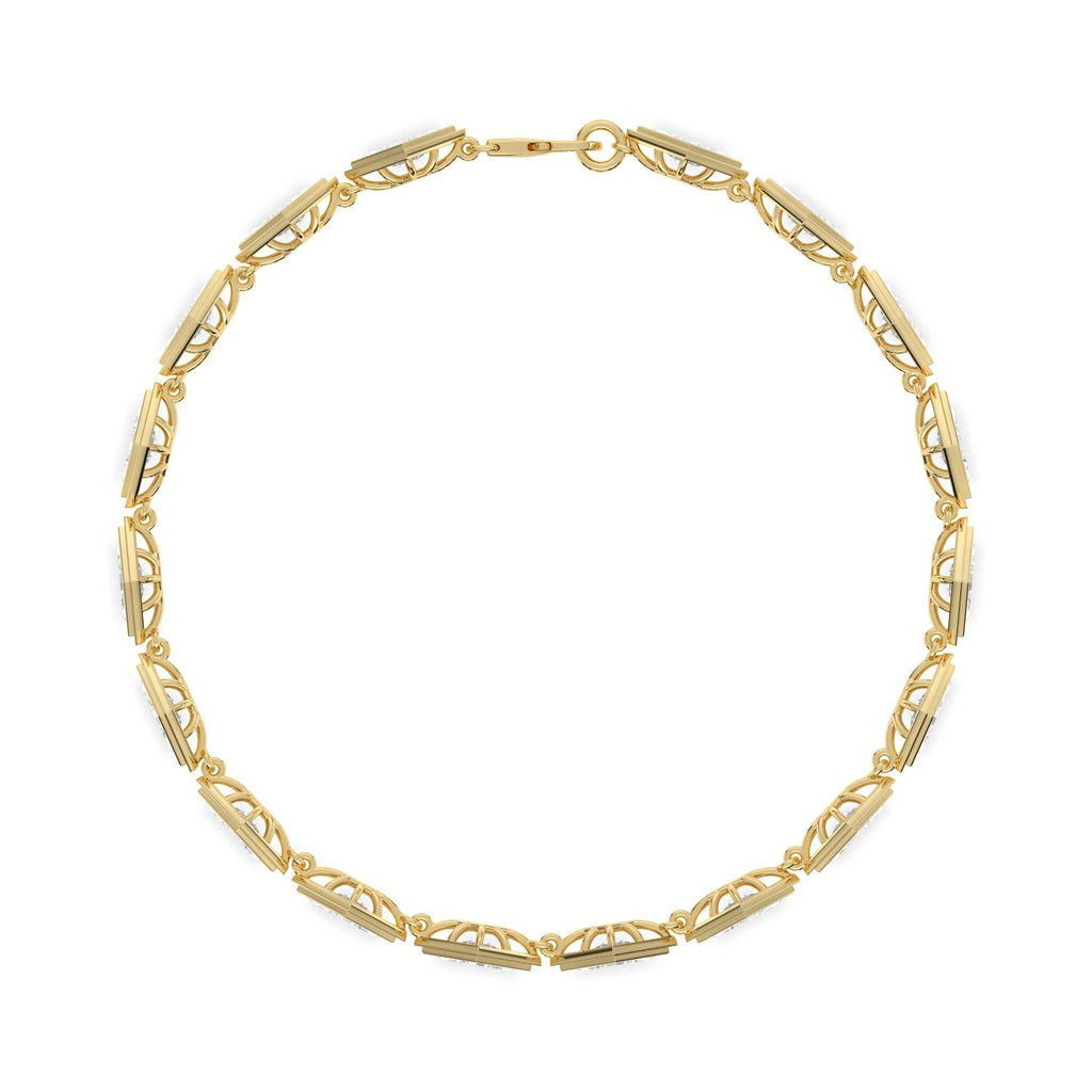 6.12ct Lab Diamond Bracelet - yellow gold product image 4