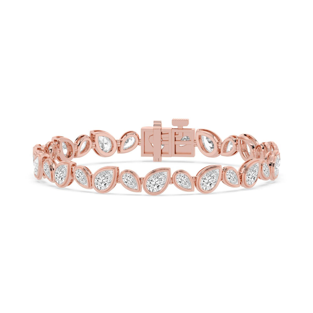 10.92ct Lab Diamond Bracelet - rose gold product image 1