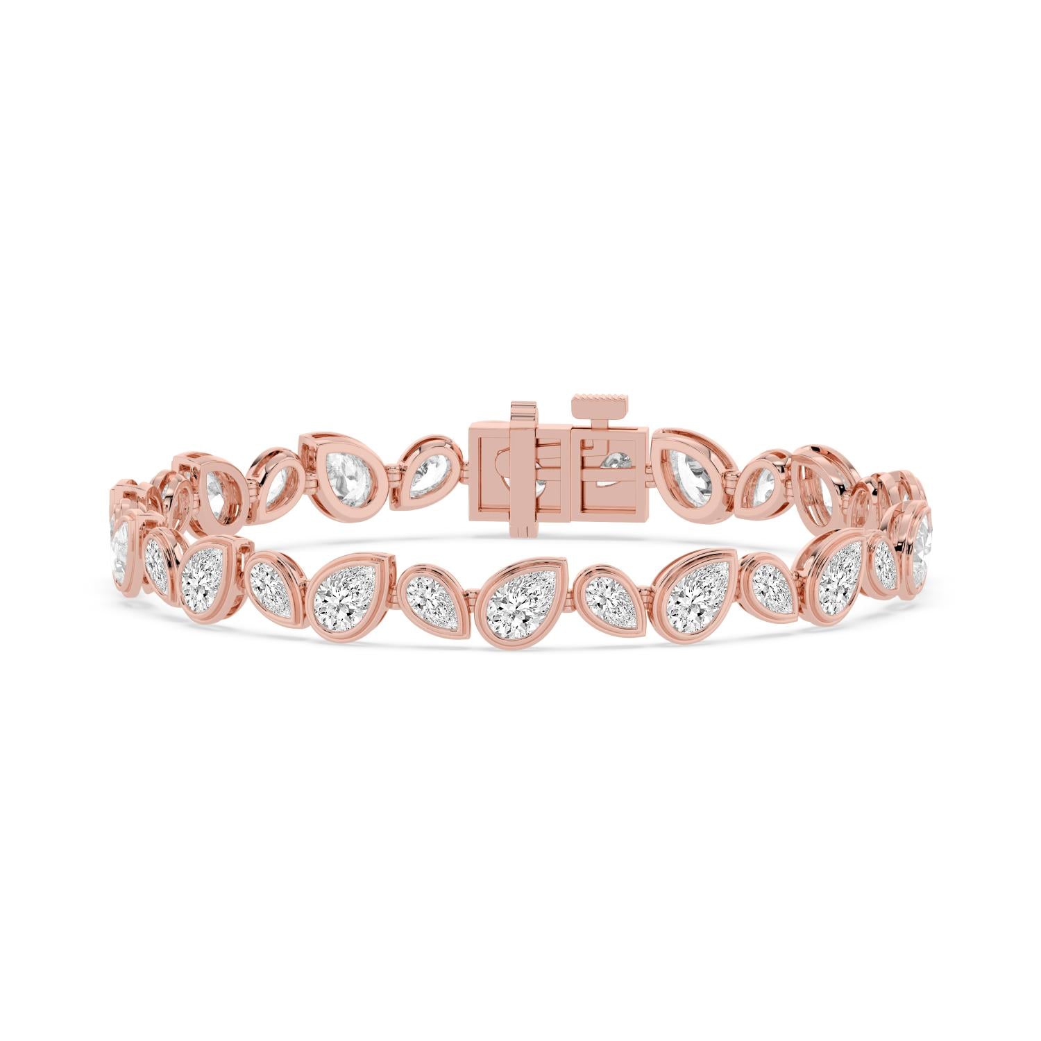 10.92ct Lab Diamond Bracelet - rose gold product image 1