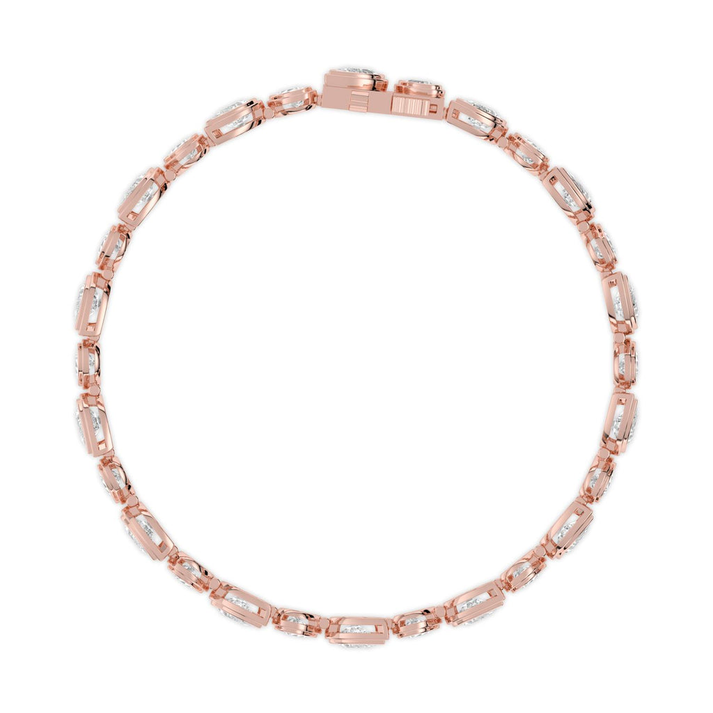 10.92ct Lab Diamond Bracelet - rose gold product image 4