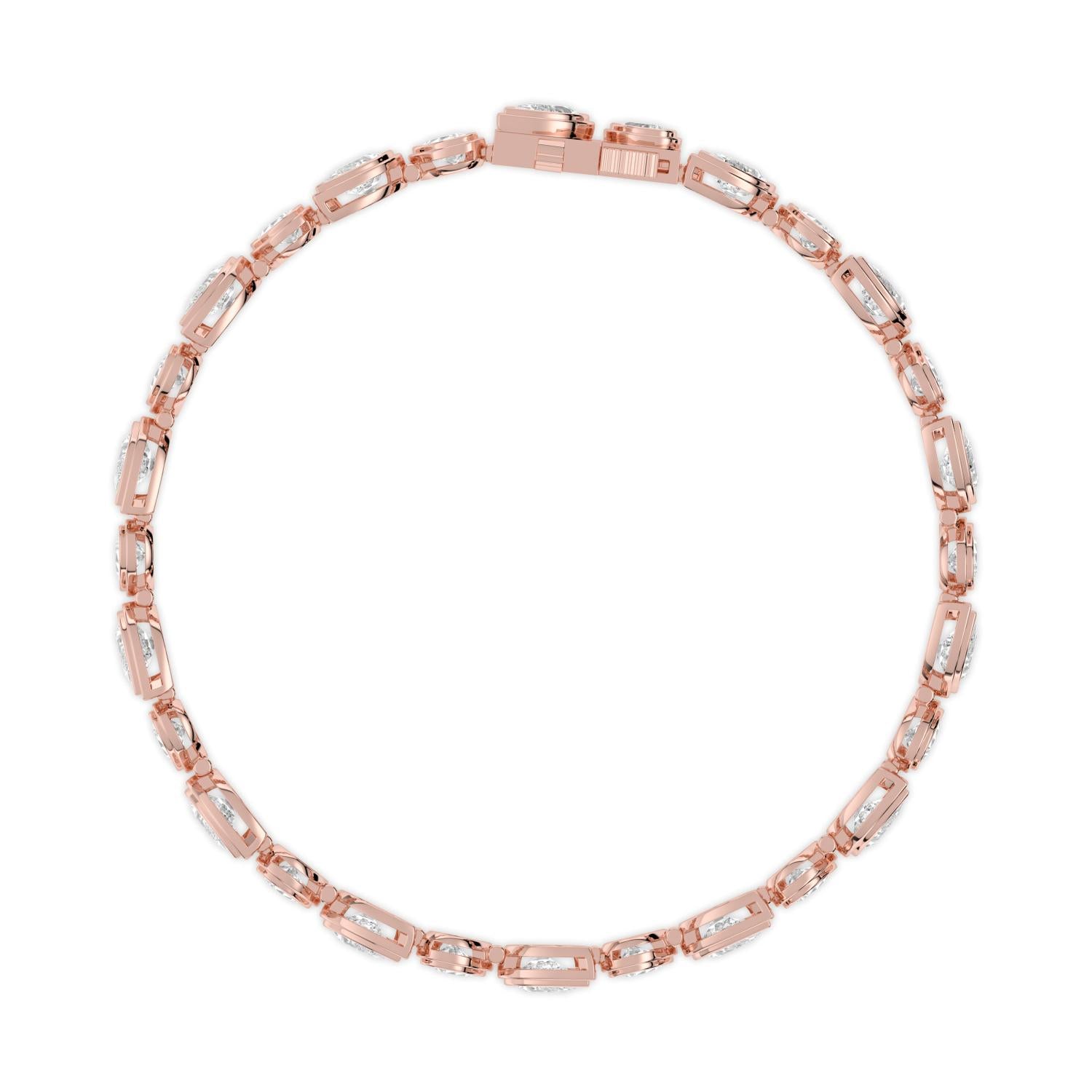 10.92ct Lab Diamond Bracelet - rose gold product image 4