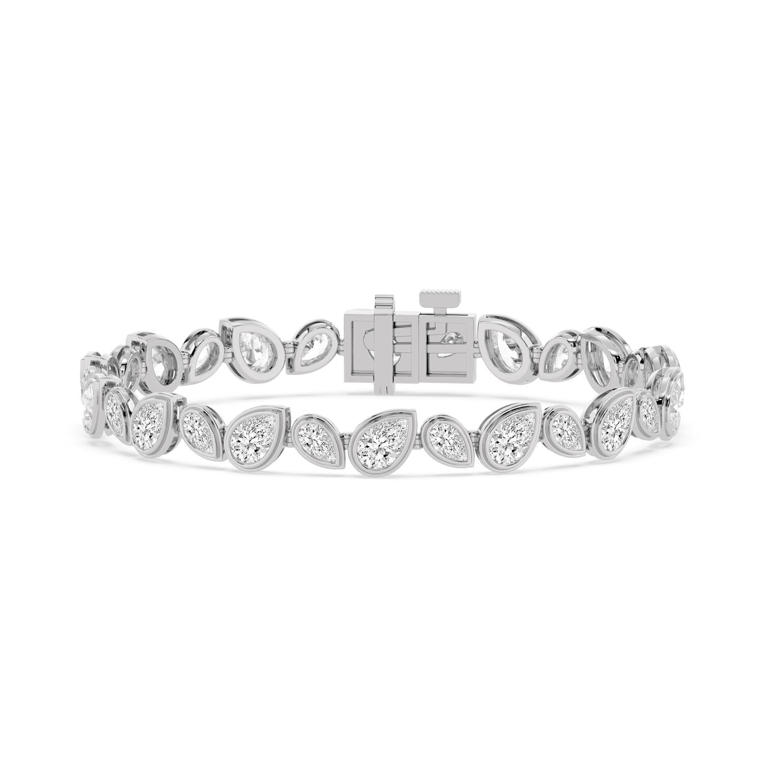 10.92ct Lab Diamond Bracelet - white gold product image 1