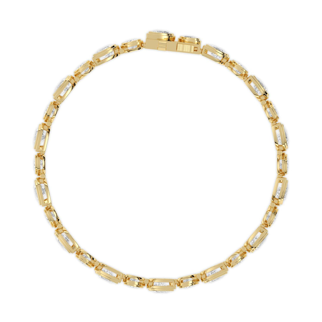 10.92ct Lab Diamond Bracelet - yellow gold product image 4