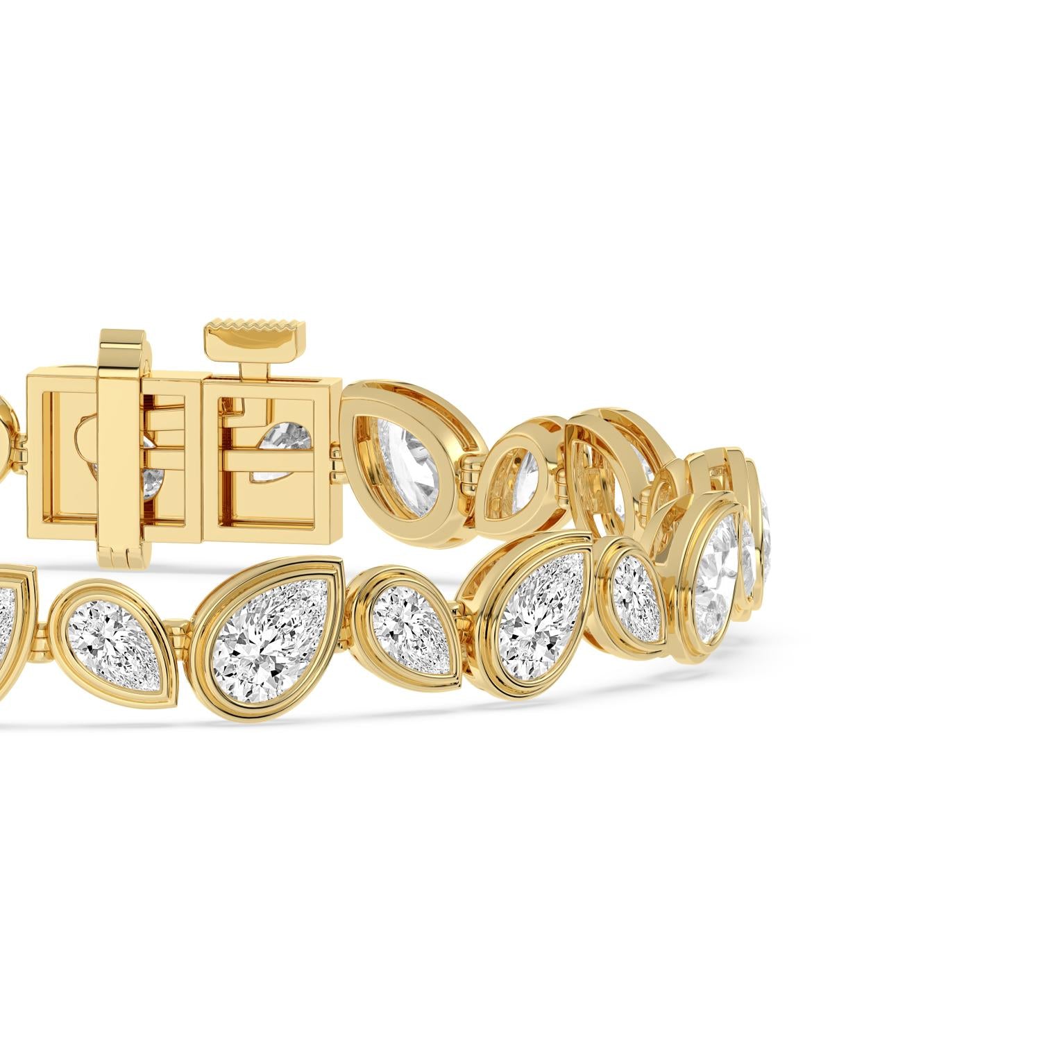 10.92ct Lab Diamond Bracelet - yellow gold product image 5