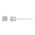 Classic Four-Prong Diamond Stud Earrings - white gold product image 1