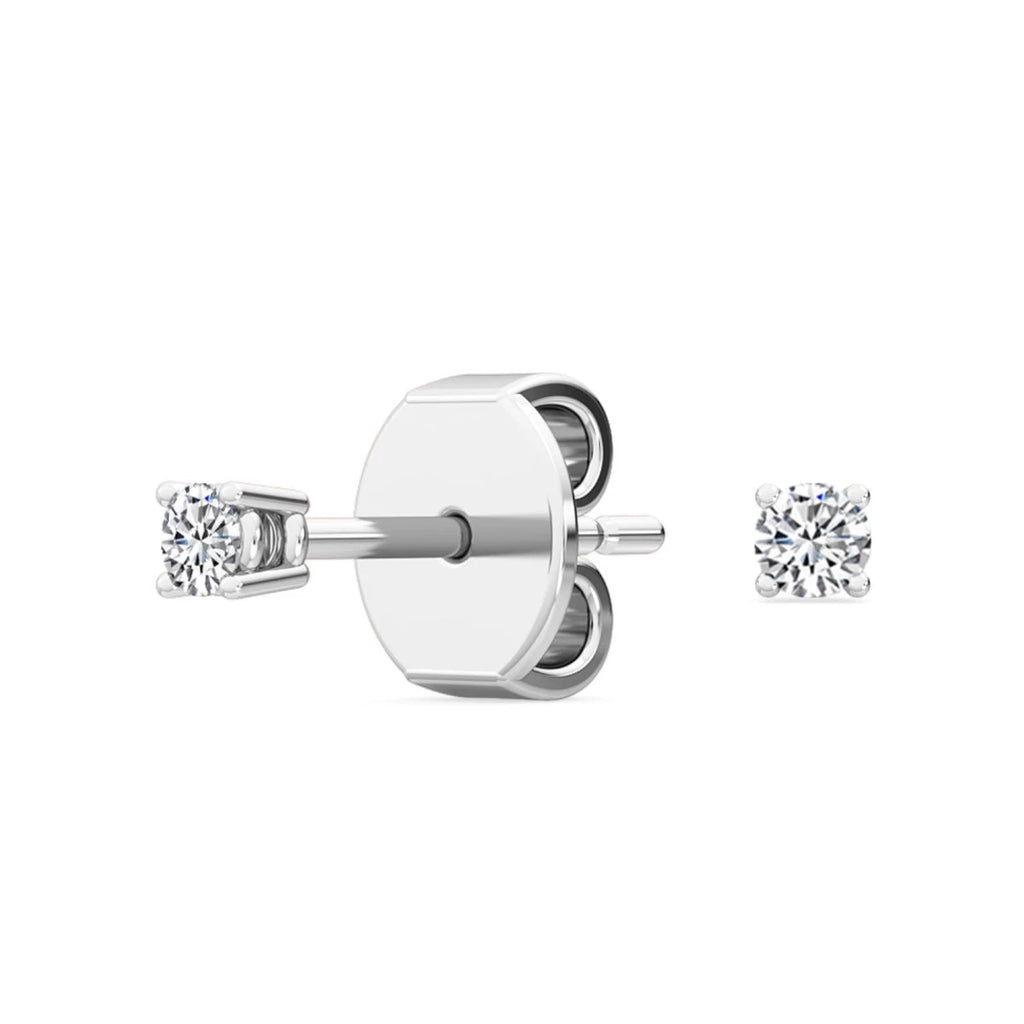 Quattro Stud Earrings - white gold - alternate side view