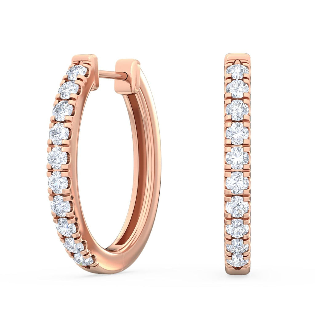 0.44ct Lab Diamond Earrings - rose gold product image 1